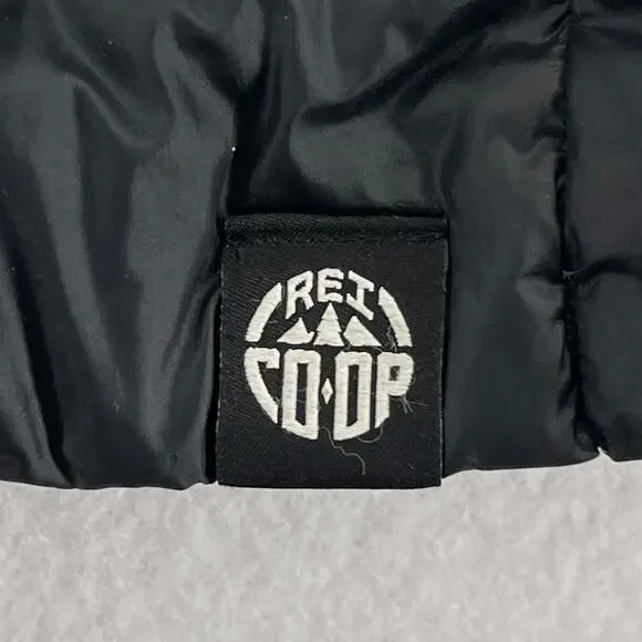 REI COOP Jacket Men L Goose Down Insulated Quilted Gorpcore Packable Nylon Black